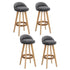 Artiss 4x Bar Stools Padded Linen Wooden Grey-Furniture > Bar Stools & Chairs > Table & Bar Stools-PEROZ Accessories