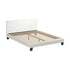 Oikiture Bed Frame Double Size White Boucle-Bed Frames-PEROZ Accessories