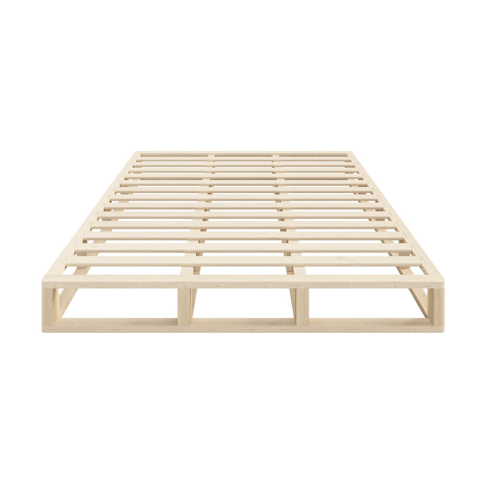 Oikiture Wooden Bed Frame King Size Cage-like Base-Bed Frames-PEROZ Accessories