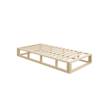 Oikiture Wooden Bed Frame Single Size Cage-like Base-Bed Frames-PEROZ Accessories