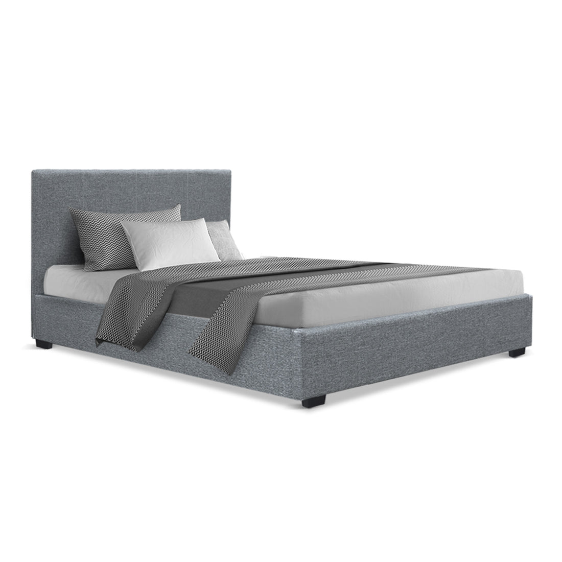 Artiss Nino Bed Frame Fabric - Grey King Single-Bed Frames-PEROZ Accessories