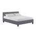 Artiss Vanke Bed Frame Fabric- Grey Queen-Bed Frames-PEROZ Accessories