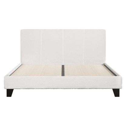 Artiss Bed Frame Queen Size Boucle Fabric Mattress Base Platform Wooden-Bed Frames-PEROZ Accessories