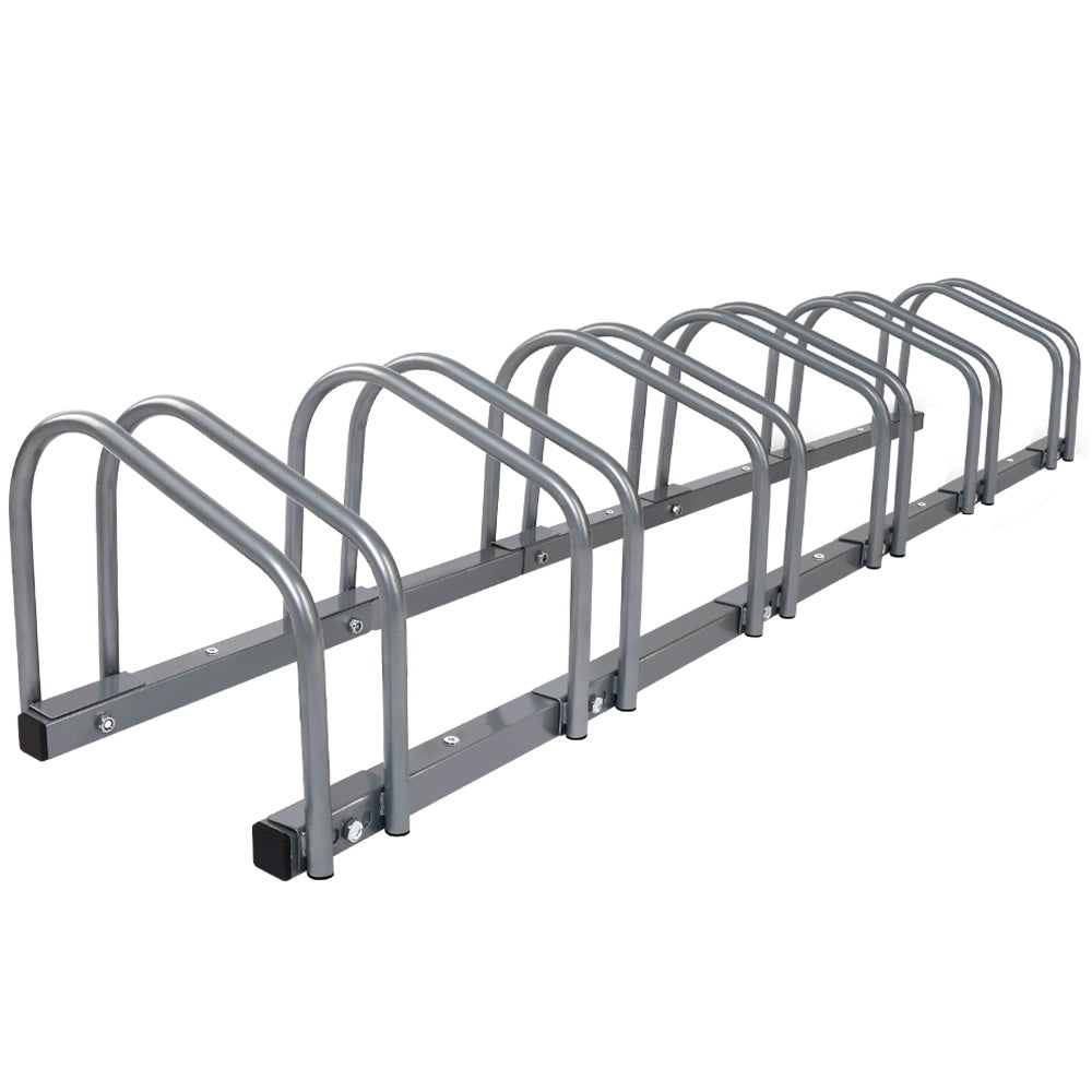 Weisshorn 6 Bike Stand Rack Bicycle Storage Floor Parking Holder Cycling Silver-Sports &amp; Fitness &gt; Bikes &amp; Accessories &gt; Bicycle Stands &amp; Storage-PEROZ Accessories