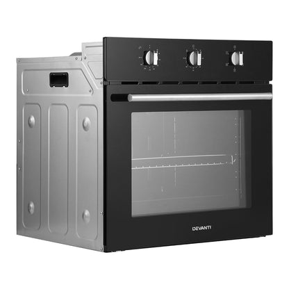 Devanti 60cm Electric Built In Wall Oven Stainless Steel-Appliances &gt; Kitchen Appliances-PEROZ Accessories