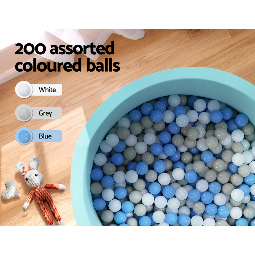 Keezi Kids Ball Pit 90x30cm Ocean Foam Play Pool Barrier Toys Children Blue-Baby &amp; Kids &gt; Gates &amp; Playpens &gt; Ball Pits &amp; Play Pens-PEROZ Accessories