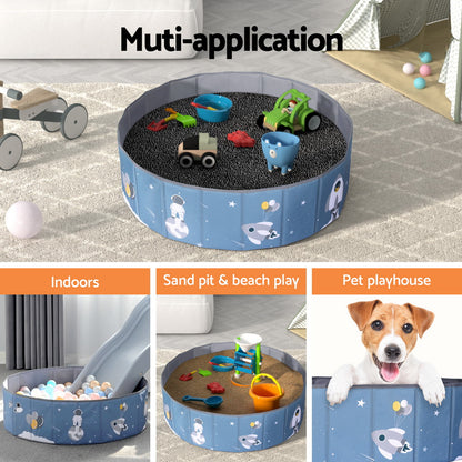 Keezi Kids Ball Pool Pit Toddler Play Foldable Child Playhouse Storage Bag Blue-Baby &amp; Kids &gt; Kid&