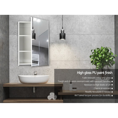 Cefito Bathroom Mirror Cabinet 450x720mm White-Furniture &gt; Bathroom-PEROZ Accessories