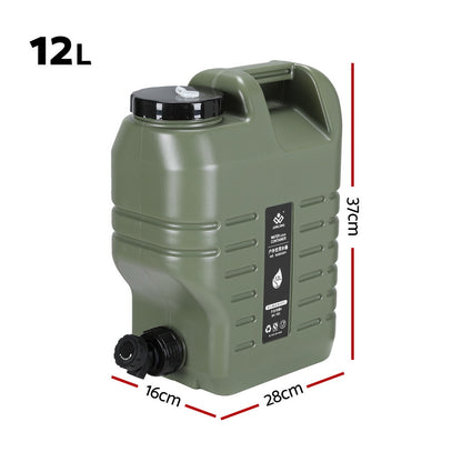 Weisshorn12L Water Container Jerry Can Bucket Camping Outdoor Storage Tank-Outdoor Recreation &gt; Camping &gt; Portable Toilets &amp; Showers-PEROZ Accessories