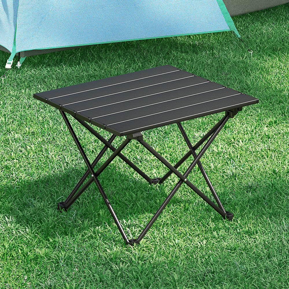 Weisshorn Folding Camping Table 40CM Roll Up Outdoor Picnic BBQ Aluminium Desk-Camping Tables-PEROZ Accessories