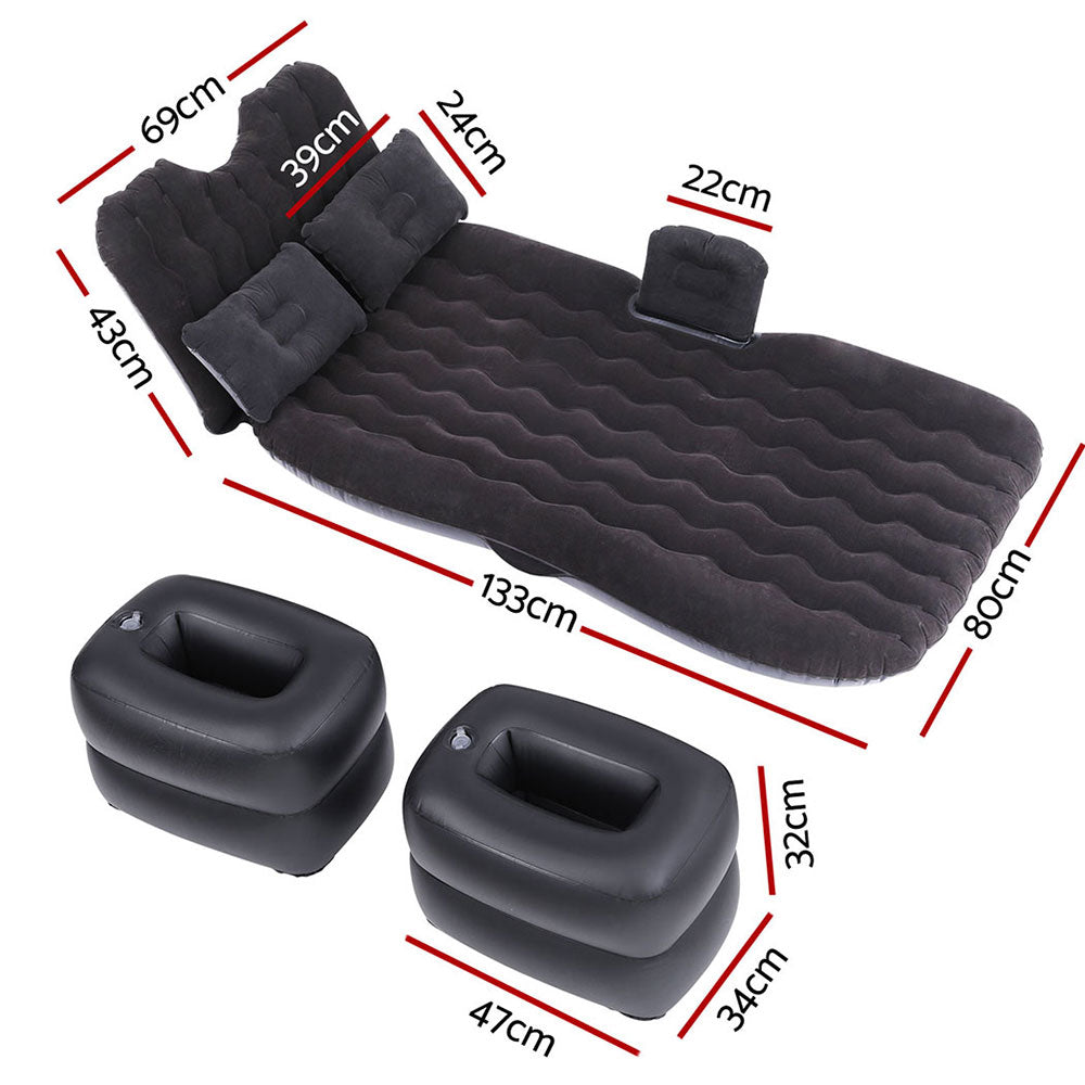 Weisshorn Car Mattress 176x80 Inflatable SUV Back Seat Camping Bed Charcoal-Mattress-PEROZ Accessories