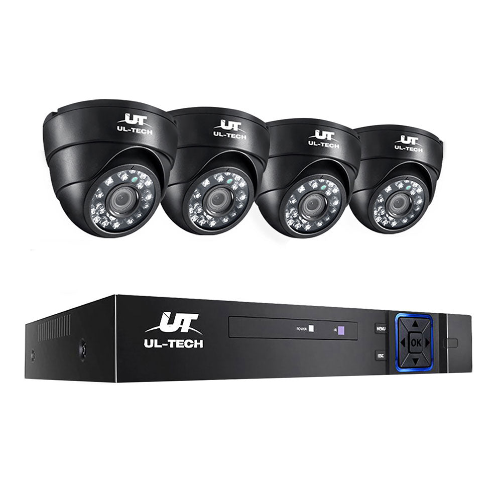 UL-tech CCTV Camera Security System Home 8CH DVR 1080P IP Day Night 4 Dome Cameras Kit-CCTV-PEROZ Accessories