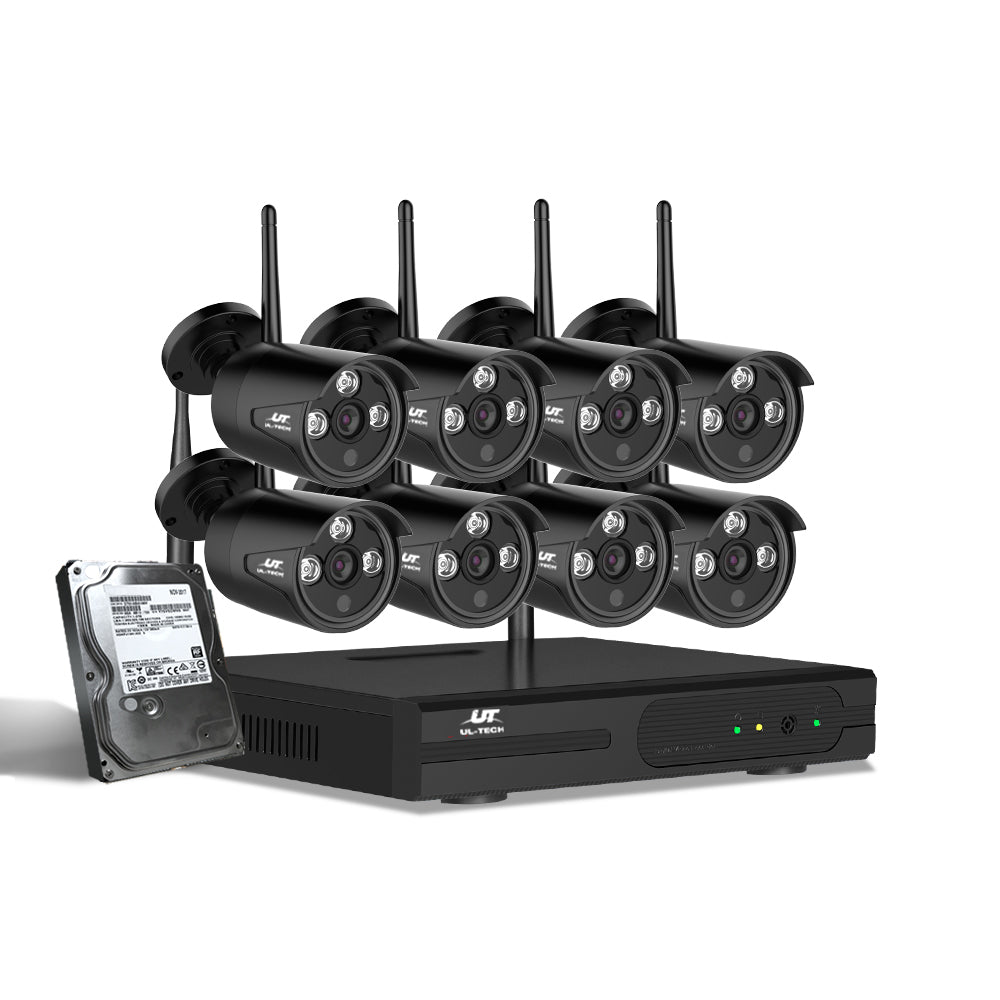 UL-tech CCTV Wireless Home Security Camera System 8CH IP WIFI Outdoor 3MP 1TB-CCTV-PEROZ Accessories