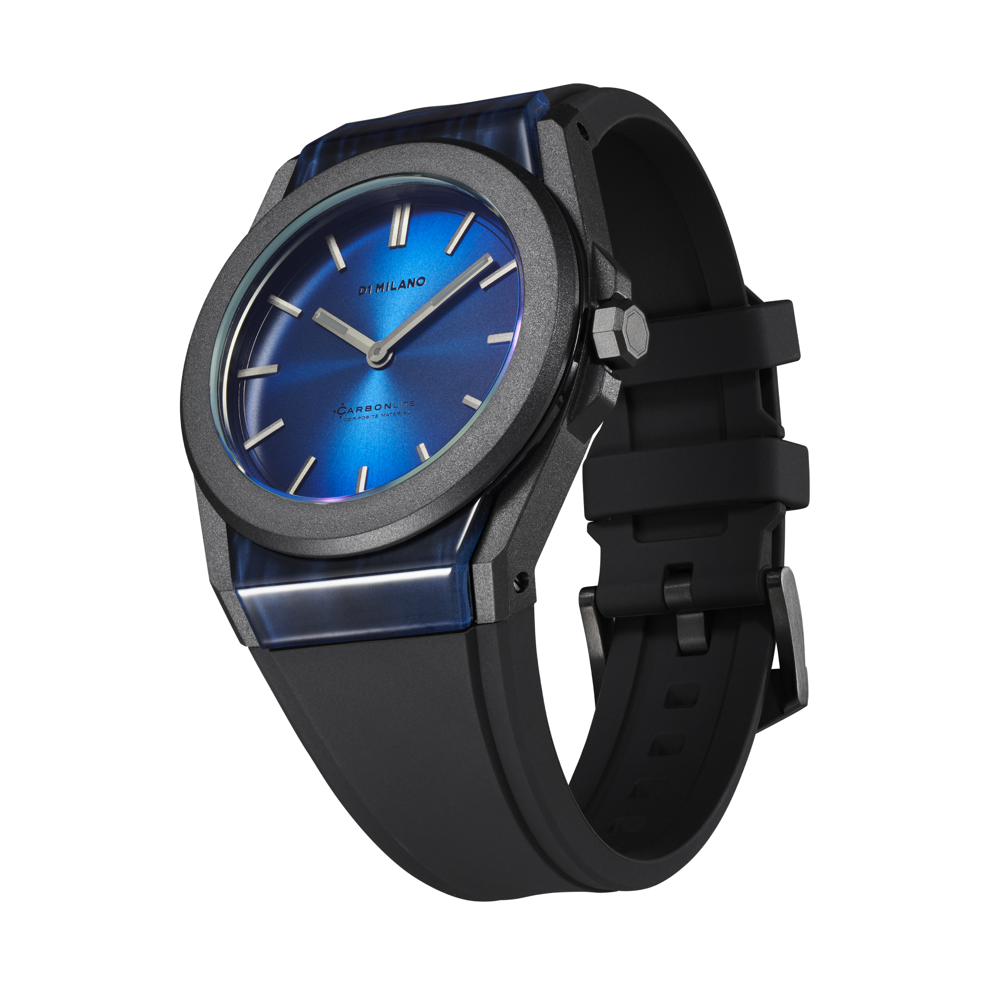 D1 Milano Carbonlite Blue 40.5mm Watch-Quartz Watches-PEROZ Accessories