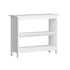 Oikiture 3-Tier Console Table Open Shelf Wooden White-Console Tables-PEROZ Accessories