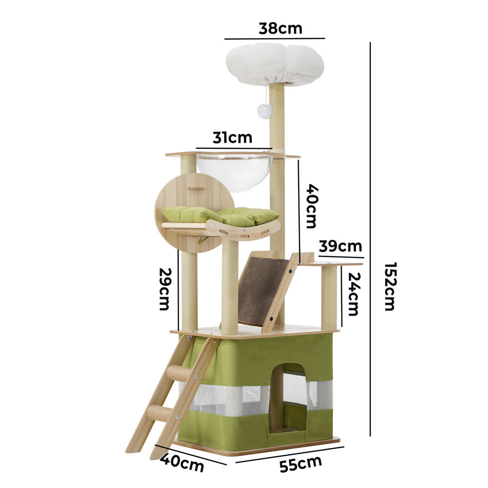 Alopet Cat Tree Tower Scratching Post Scratcher 152cm-Cat Trees-PEROZ Accessories