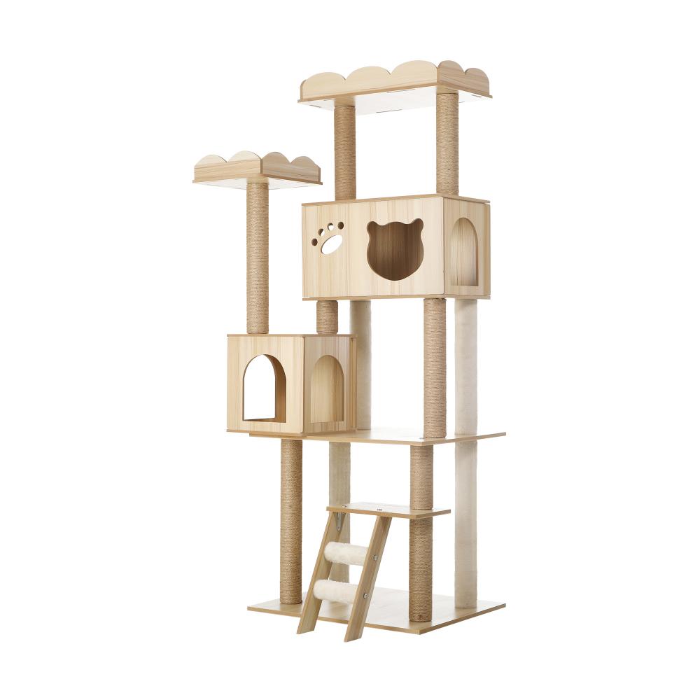 Alopet Cat Tree Tower Scratching Post Wood Condo 161cm-Cat Trees-PEROZ Accessories