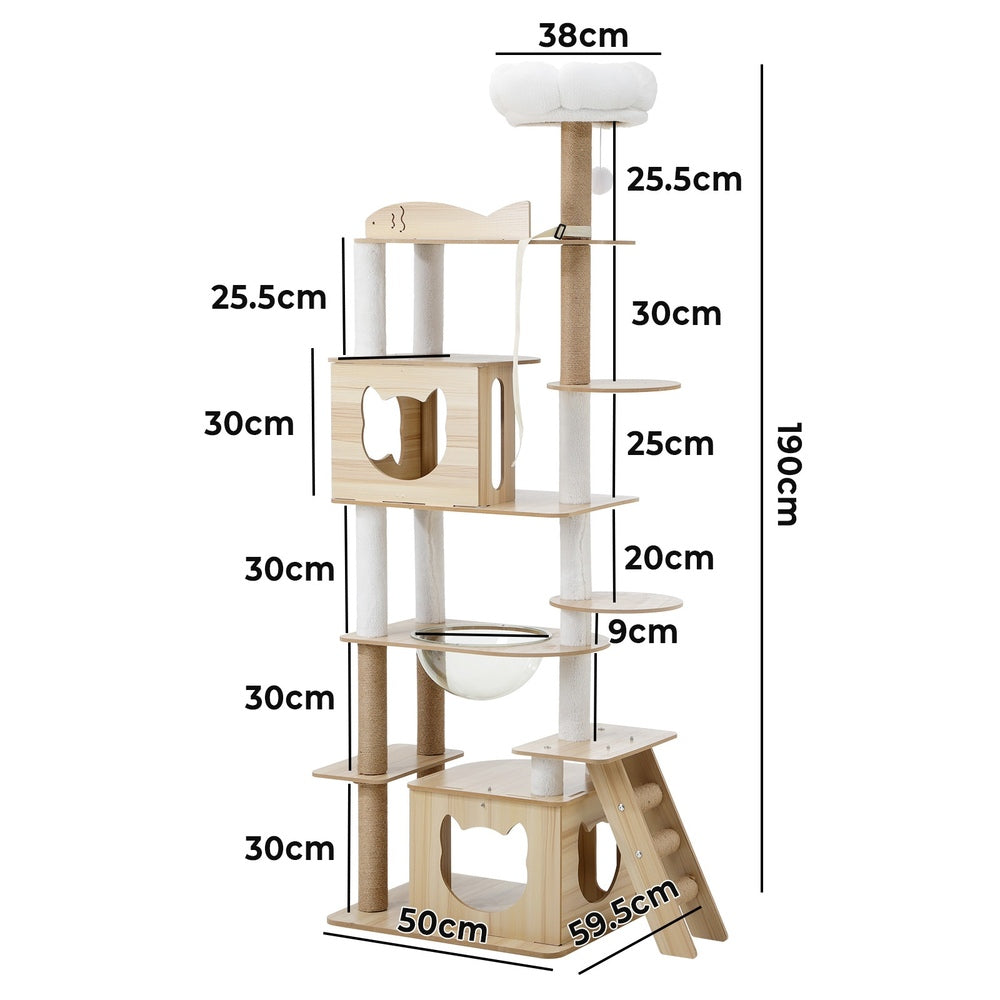 Alopet Cat Tree Tower Scratching Post Scratcher 190cm-Cat Trees-PEROZ Accessories