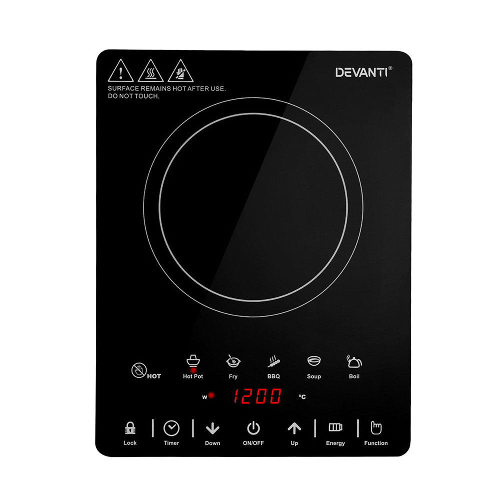 Devanti Electric Ceramic Cooktop 30cm-Appliances &gt; Kitchen Appliances-PEROZ Accessories