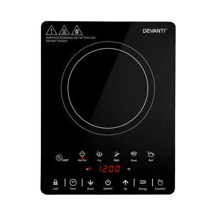 Devanti Electric Ceramic Cooktop 30cm-Appliances &gt; Kitchen Appliances-PEROZ Accessories