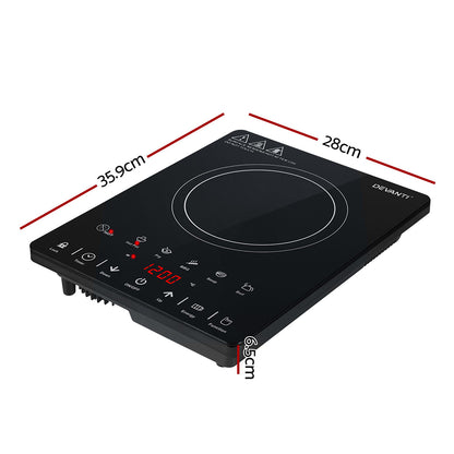 Devanti Electric Ceramic Cooktop 30cm-Appliances &gt; Kitchen Appliances-PEROZ Accessories