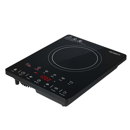 Devanti Electric Ceramic Cooktop 30cm-Appliances &gt; Kitchen Appliances-PEROZ Accessories