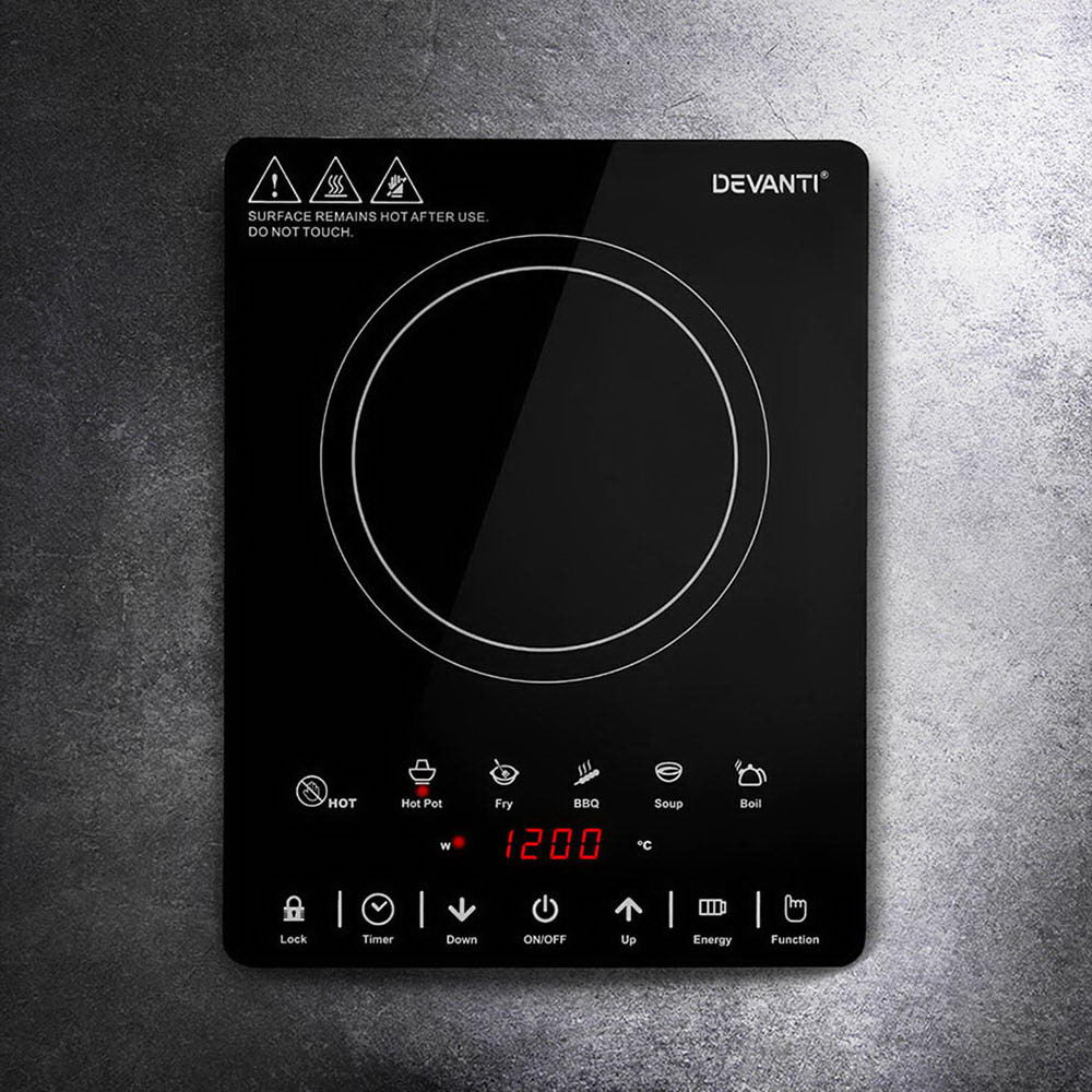 Devanti Electric Ceramic Cooktop 30cm-Appliances &gt; Kitchen Appliances-PEROZ Accessories