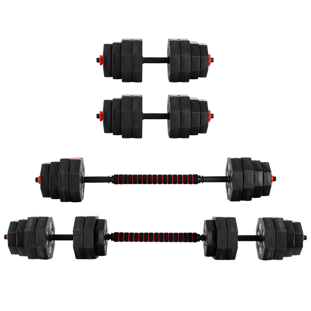 Everfit 40kg Dumbbells Barbell Set Adjustable Dumbbell Weight Lifting-Sports &amp; Fitness &gt; Exercise, Gym &amp; Fitness &gt; Free Weights-PEROZ Accessories