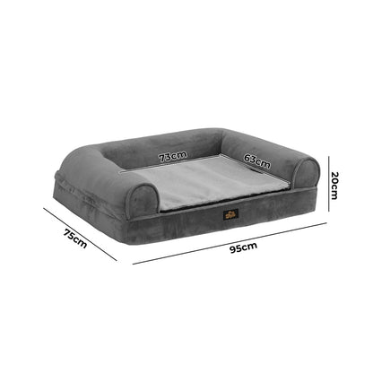 Alopet Orthopedic Dog Bed Memory Foam Removable Cover Large-Dog Beds-PEROZ Accessories