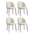 Oikiture 4x Dining Chairs Kitchen Upholstered Sherpa White-Dining Chairs-PEROZ Accessories