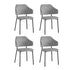 Oikiture 4x Dining Chairs Tub Fabric Grey&Black-Dining Chairs-PEROZ Accessories