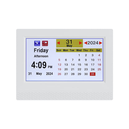 Artiss 7&quot; Digital Day Clock Calendar Alarm White-Home &amp; Garden &gt; Home &amp; Garden Others-PEROZ Accessories