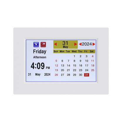 Artiss 8&quot; Digital Day Clock Calendar Alarm White-Home &amp; Garden &gt; Home &amp; Garden Others-PEROZ Accessories