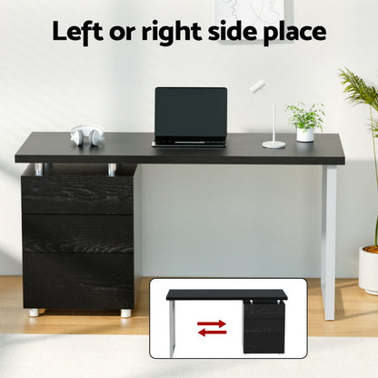 Artiss Computer Desk Drawer Black 140CM-Furniture &gt; Office-PEROZ Accessories