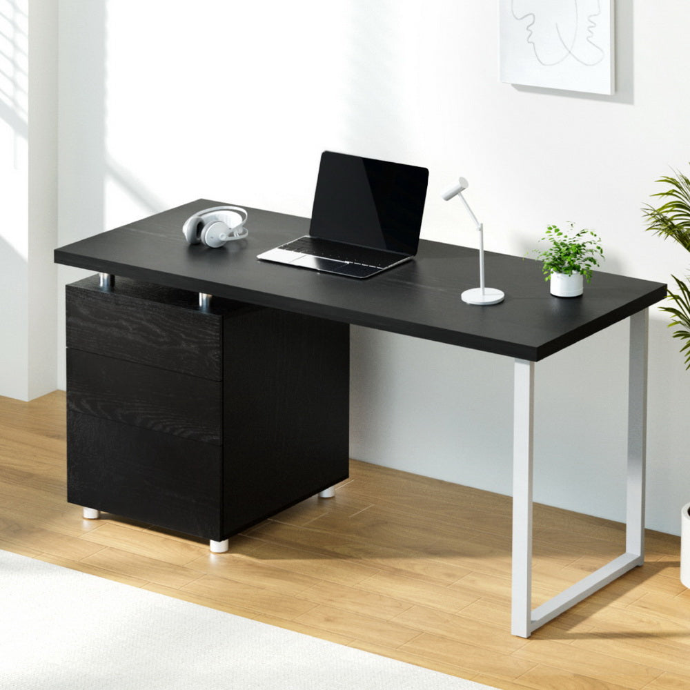 Artiss Computer Desk Drawer Black 140CM-Furniture &gt; Office-PEROZ Accessories