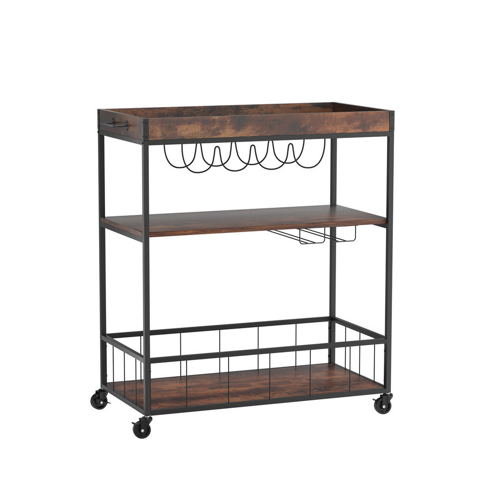 Artiss Kitchen Island Rolling Serving Cart-Furniture &gt; Dining-PEROZ Accessories