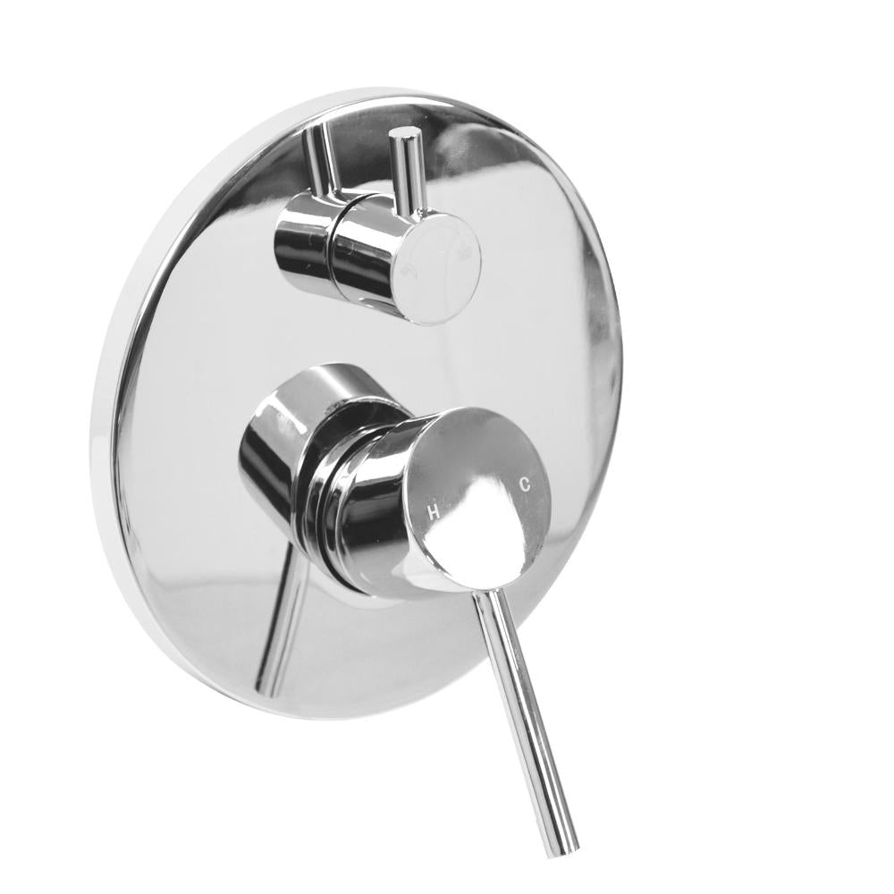 Shower Mixer Solid Brass Bath Wall Valve DIY Chrome-Shower Head-PEROZ Accessories