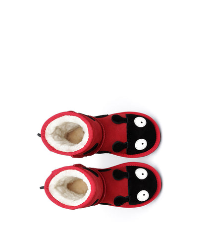 Kids Ladybug UGG Boots - EA3019K - EVERAU-Boots-PEROZ Accessories