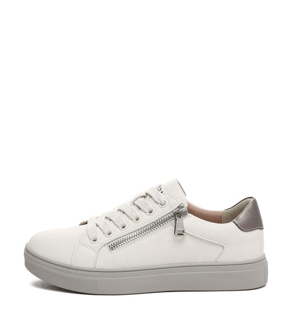 EVERAU Chloe White Sneakers | Casual &amp; Sneaker EA5040-Sneakers-PEROZ Accessories