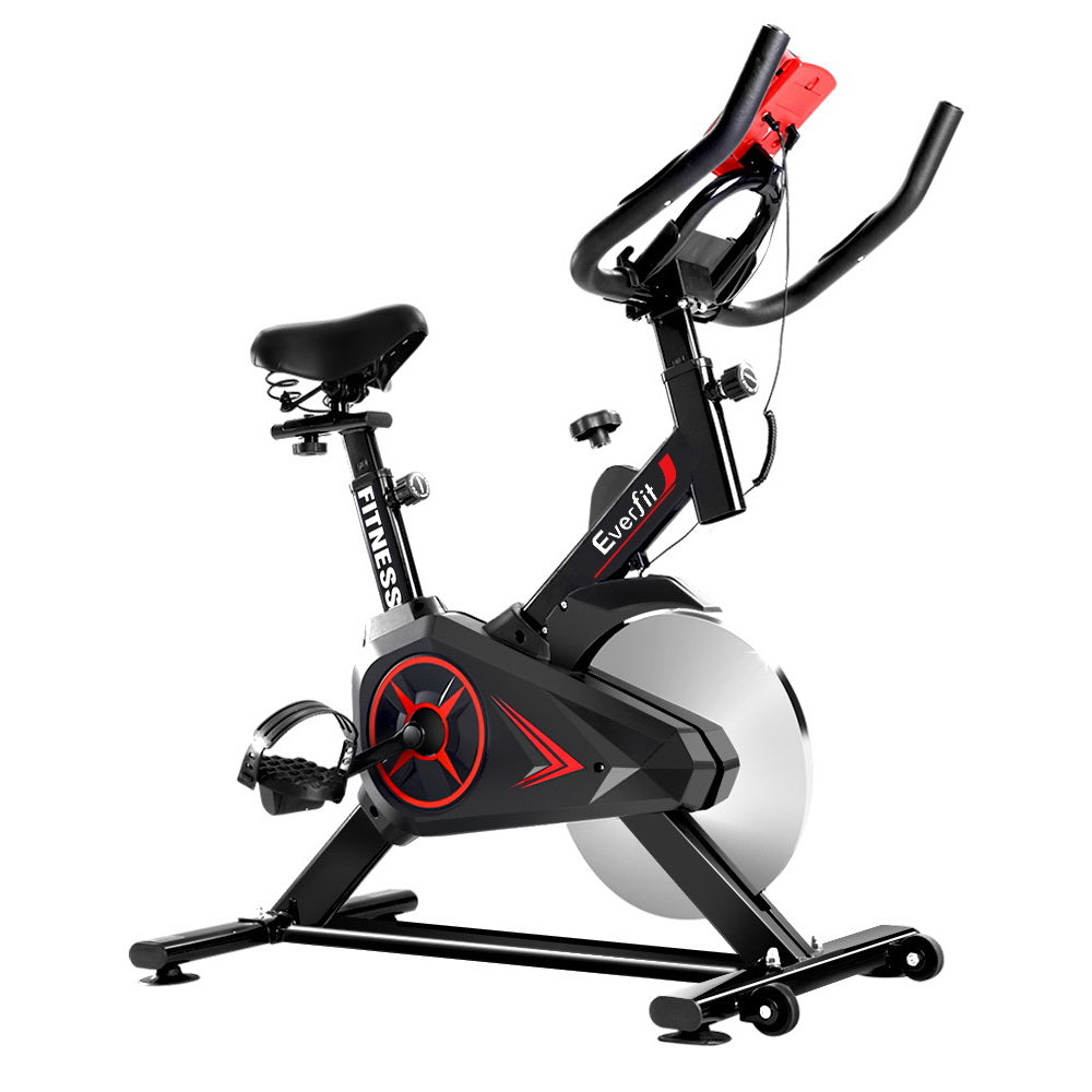 Everfit Spin Bike Exercise Bike Flywheel Cycling Home Gym Fitness Adjustable-Sports &amp; Fitness &gt; Bikes &amp; Accessories-PEROZ Accessories