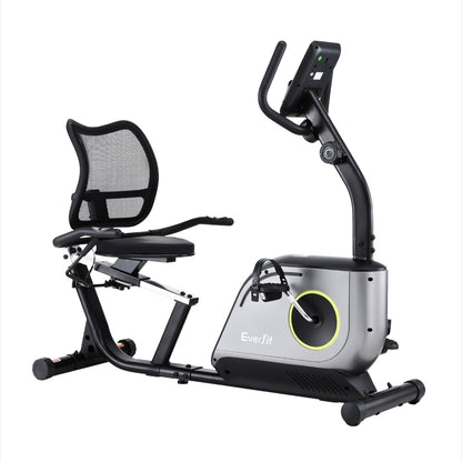 Everfit Recumbent Exercise Bike Magnetic Cycling Mesh Chair 120kg Loading-Sports &amp; Fitness &gt; Exercise, Gym &amp; Fitness &gt; Exercise Bikes-PEROZ Accessories