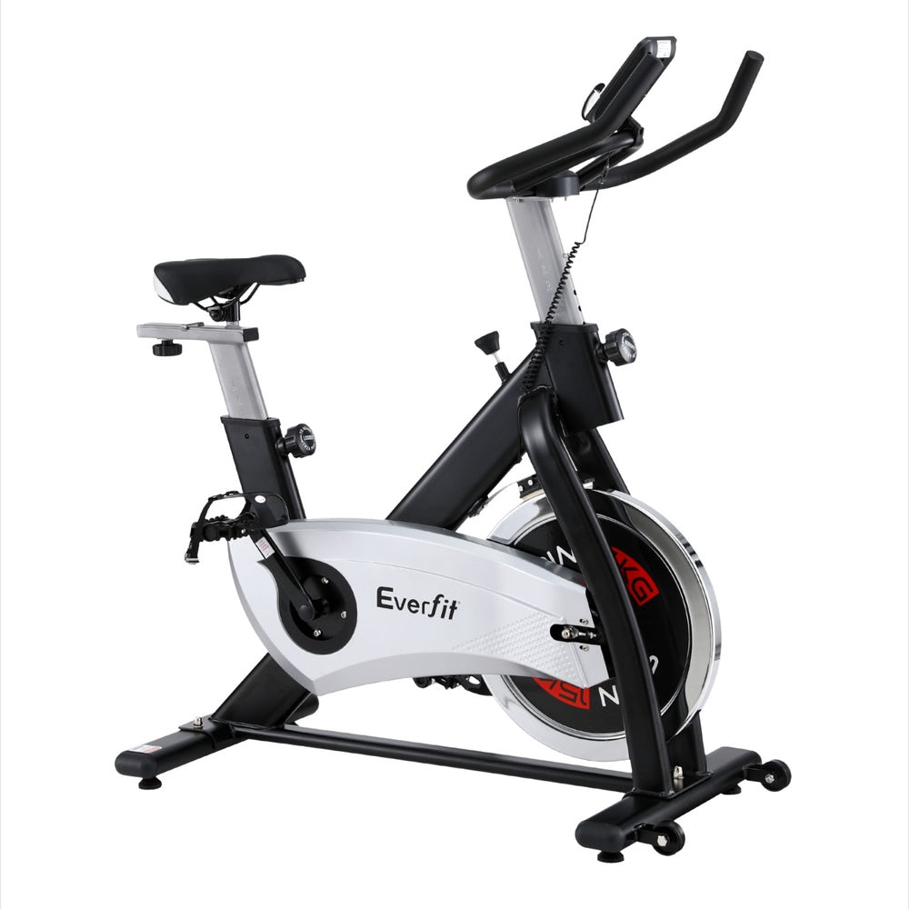 15kg Flywheel Spin Bike Everfit Exercise Bike Home Gym Fitness 120KG Capacity-Sports &amp; Fitness &gt; Exercise, Gym &amp; Fitness &gt; Exercise Bikes-PEROZ Accessories