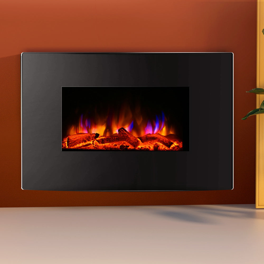 Devanti Electric Fireplace Fire Heater 2000W-Heaters-PEROZ Accessories