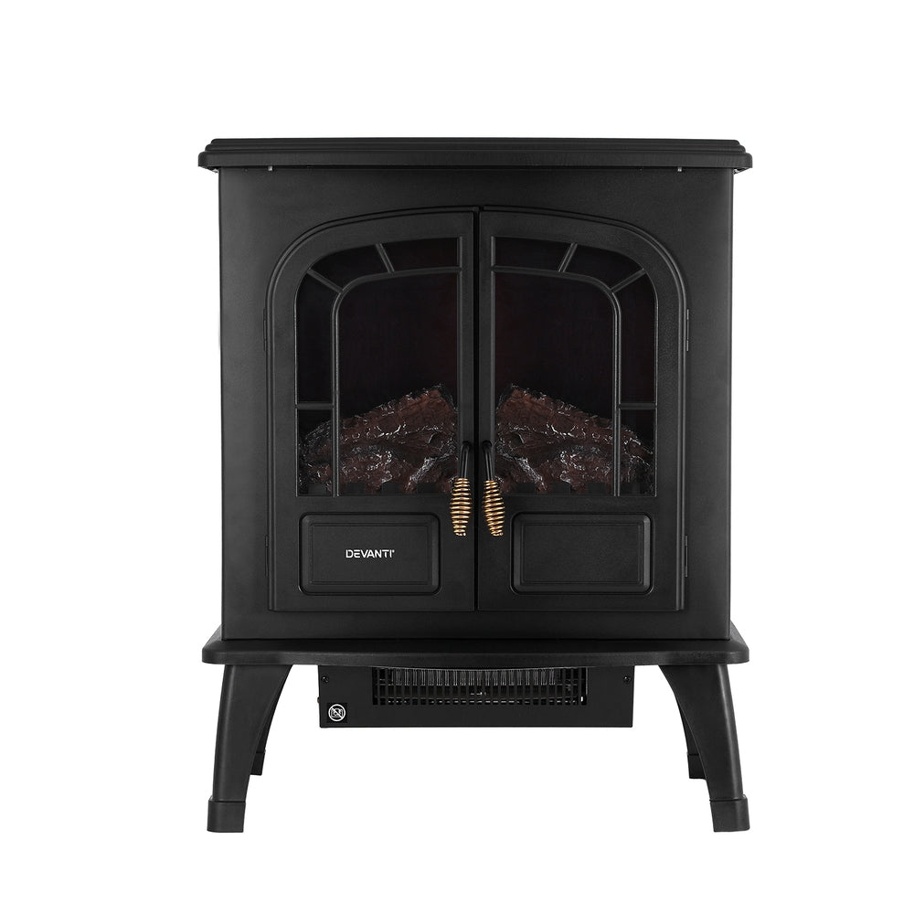 Devanti Electric Fireplace Fire Heaters 2000W-Appliances &gt; Heaters-PEROZ Accessories