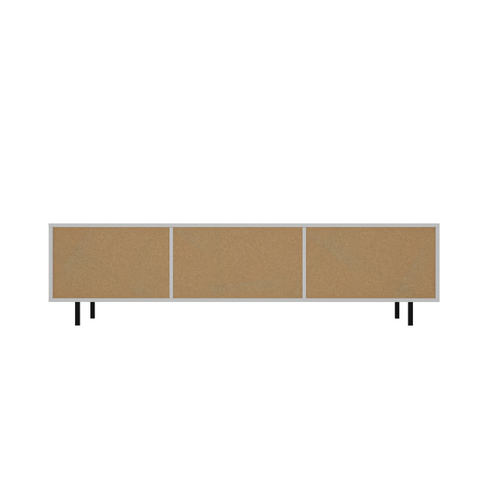 Oikiture TV Cabinet Tempered-glass Doors Storage Shelf-Entertainment Units-PEROZ Accessories