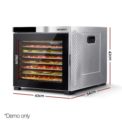 Devanti 10 Trays Food Dehydrator Stainless Steel Tray-Food Dehydrators-PEROZ Accessories