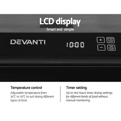 Devanti 6 Trays Food Dehydrator Stainless Steel Tray-Food Dehydrators-PEROZ Accessories