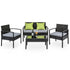 Gardeon Outdoor Sofa Set Wicker Lounge Setting Table and Chairs Patio Furniture-Furniture > Outdoor-PEROZ Accessories