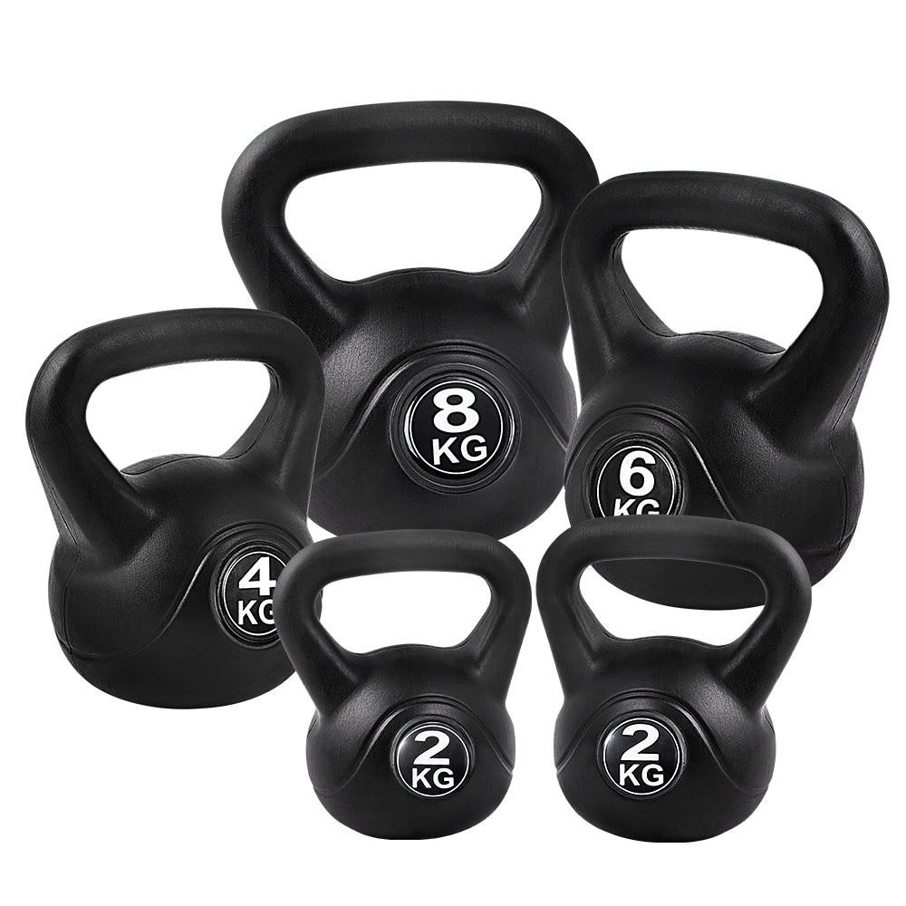 Everfit 22kg Kettlebell Set Weight Lifting Kettlebells Bench Dumbbells Gym Home-Sports &amp; Fitness &gt; Exercise, Gym &amp; Fitness &gt; Free Weights-PEROZ Accessories