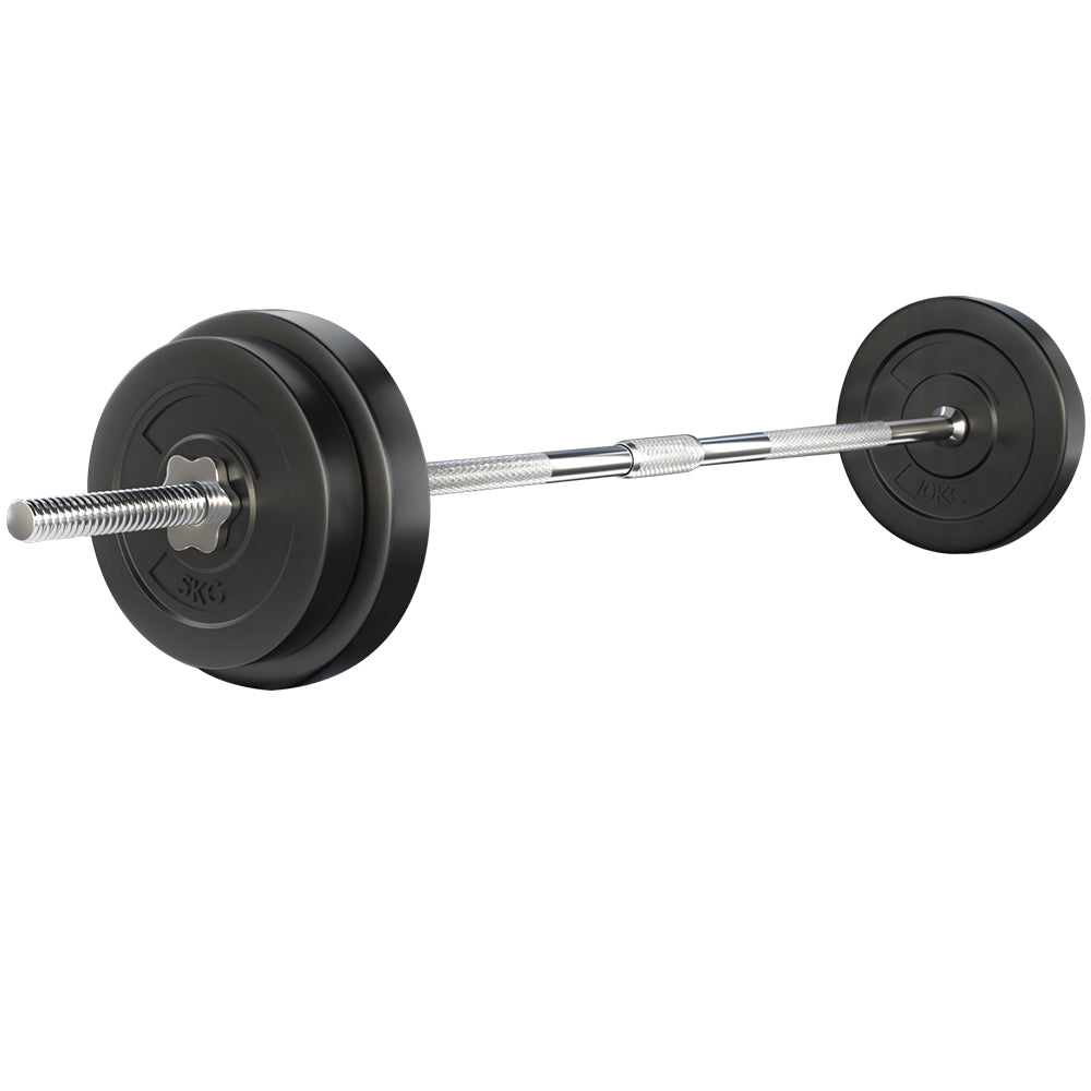 Everfit 38kg Barbell Set Weight Plates Bar Lifting Bench 168cm-Sports &amp; Fitness &gt; Exercise, Gym &amp; Fitness &gt; Exercise Benches-PEROZ Accessories